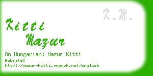 kitti mazur business card